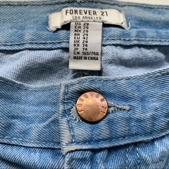 Forever 21 Straight Leg Blue Jeans - Picture 3 of 9
